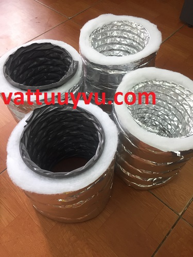 Ống gió mềm nhôm có bảo ôn D100 giao hàng toàn quốc