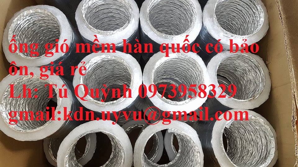 ống gió mềm nhôm có bảo ốn D250 - ống nhôm Hàn Quốc tại Vật Tư Uy Vũ