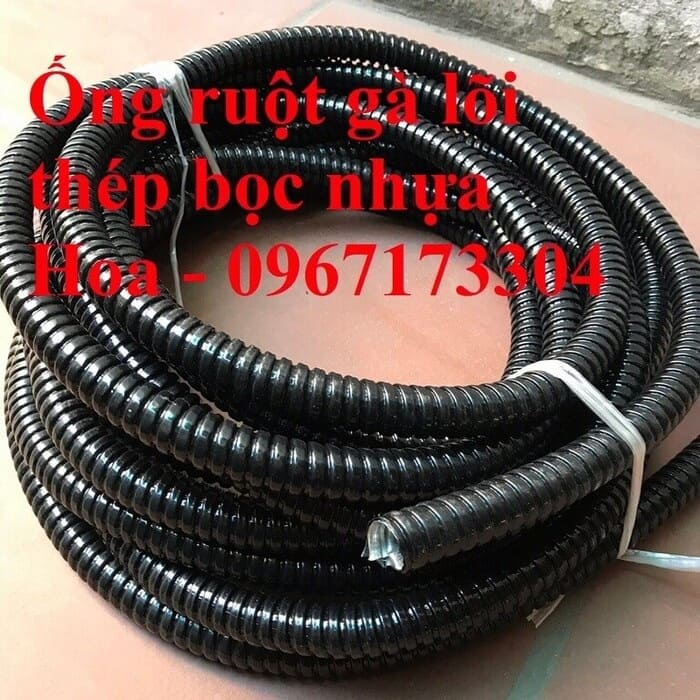 Ống ruột gà lõi thép bọc nhựa dẻo dai bền bỉ chống được tia UV tại Vật tư Uy Vũ