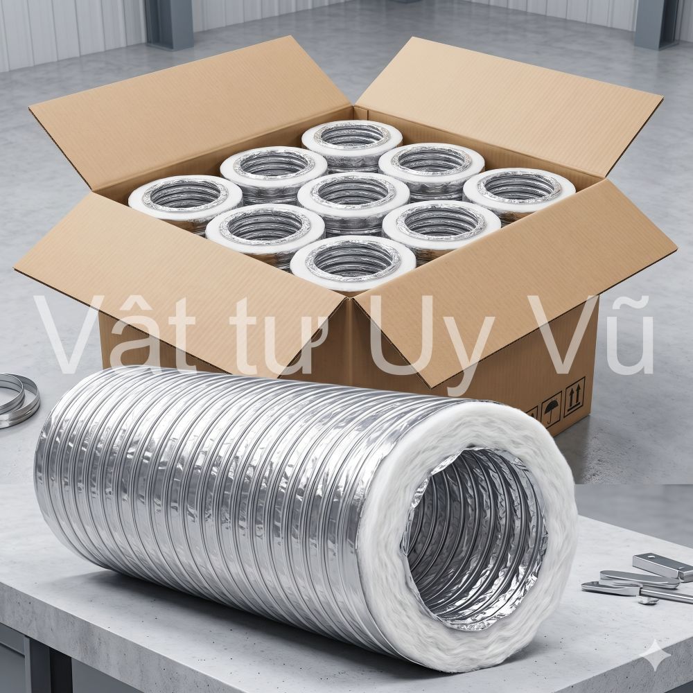 Cấu tạo ống gió mềm vải bạt Tarpaulin PVC lõi thép