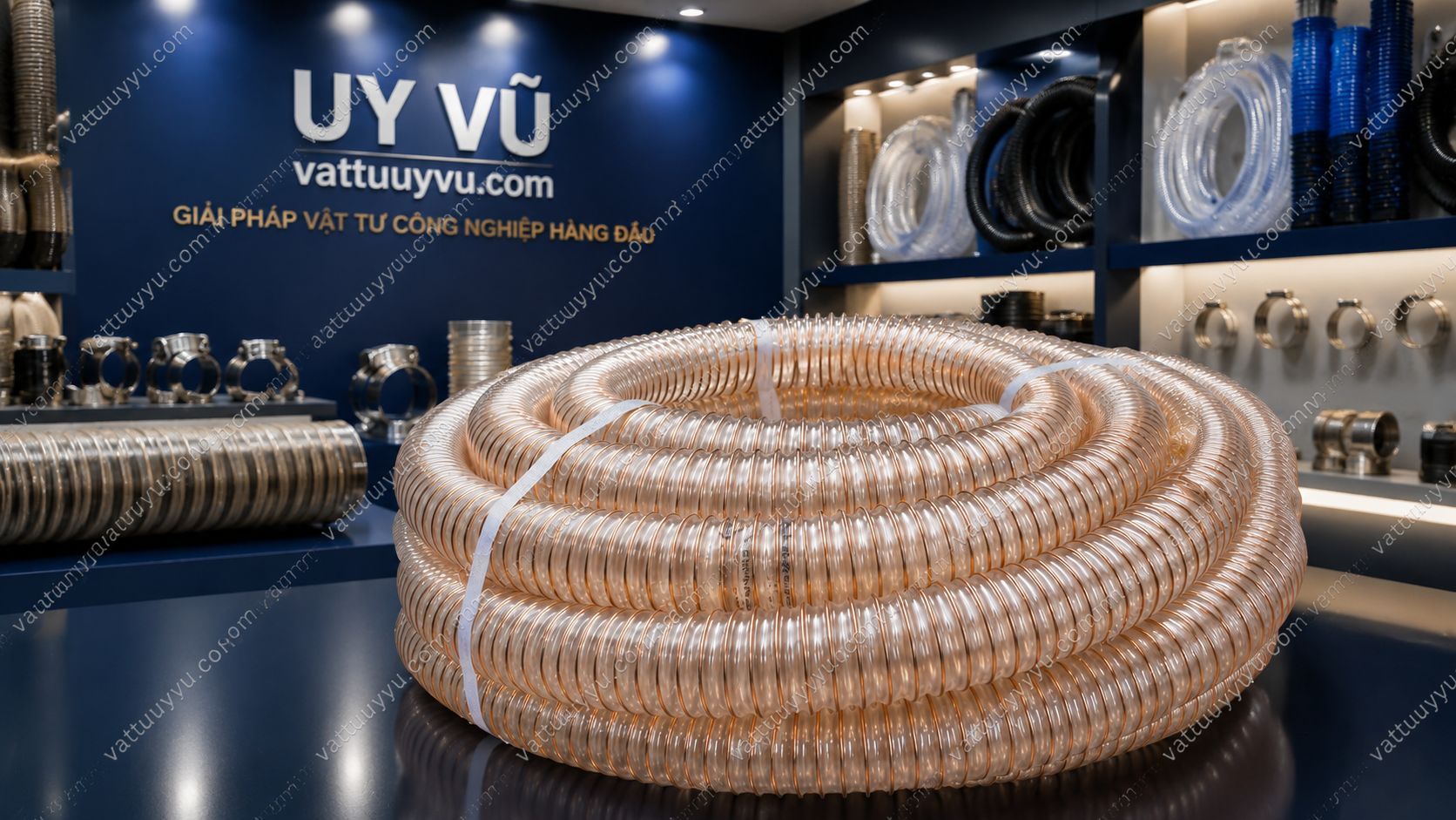 Cấu tạo ống hút bụi PU lõi đồng gia cường tại Vật Tư Uy Vũ