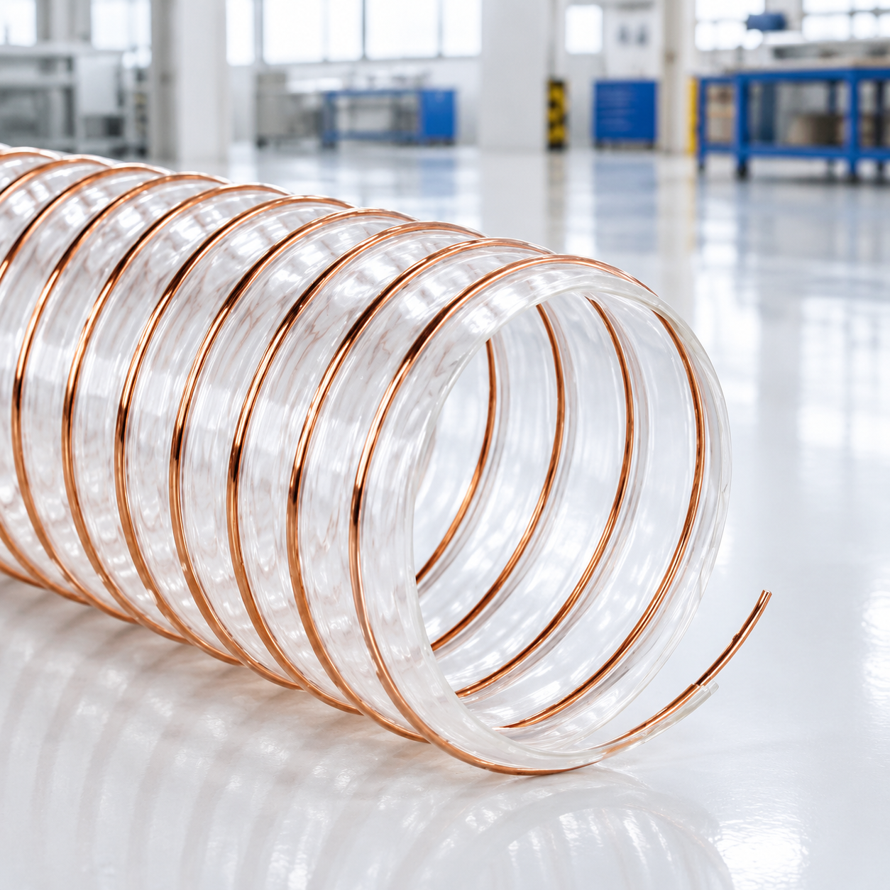 Đầu nối ống hút bụi PU lõi thép mạ đồng