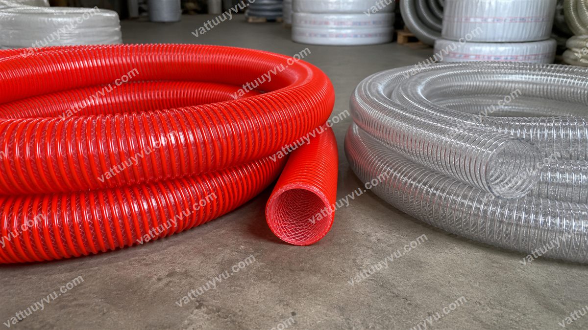 So sánh ống gân cam D100 có lưới sợi và ống nhựa PVC lõi thép