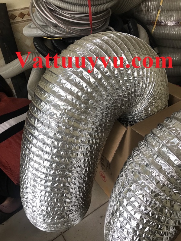 Ống gió mềm nhôm không bảo ôn D100 giao hàng toàn quốc
