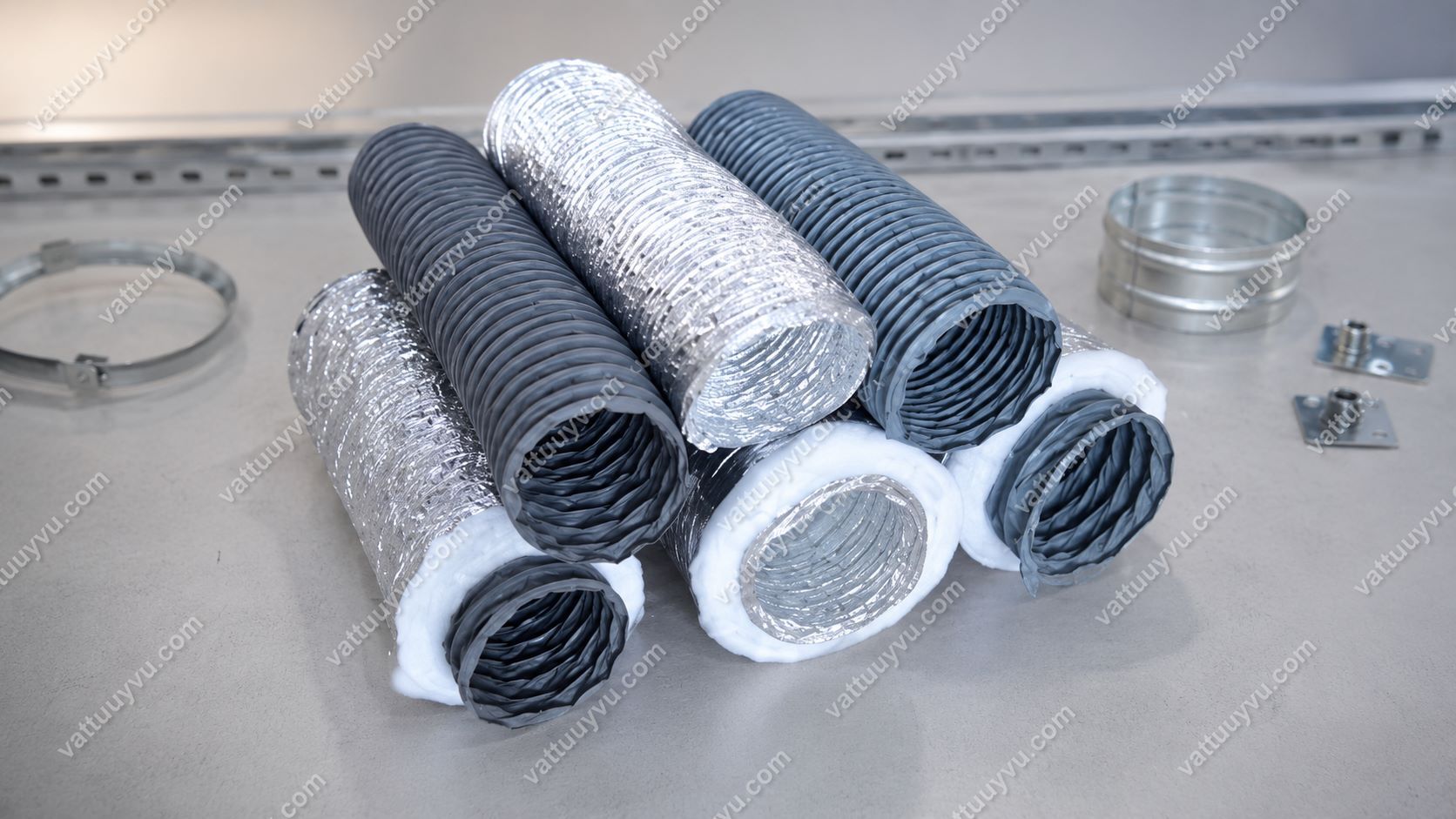 Cấu tạo ống gió mềm vải và ống gió mềm nhôm Vật Tư Uy Vũ