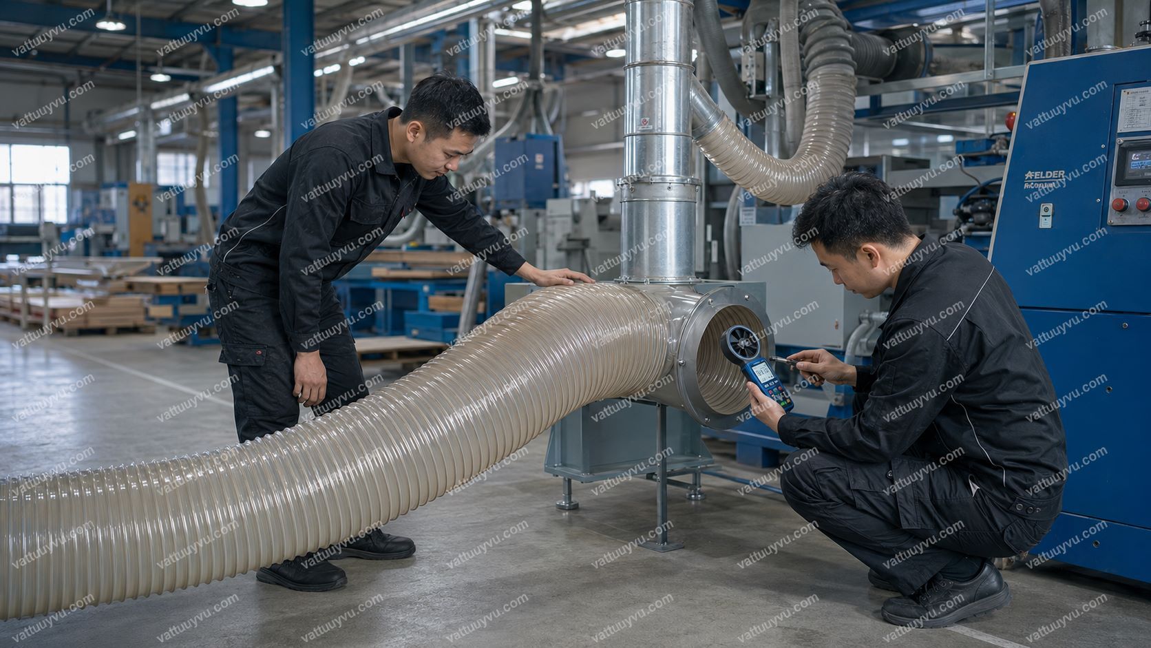 Kiểm tra lưu lượng gió sau khi bảo dưỡng ống hút bụi
