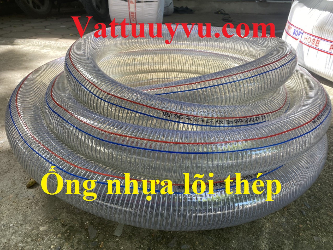 Ống nhựa lõi thép dẫn xăng dầu phi 60mm dùng cho bơm xăng dầu dầu nhớt diesel