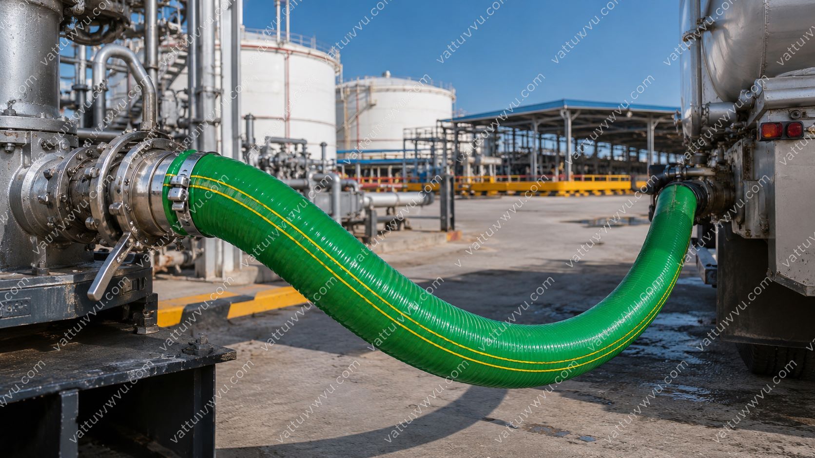 Ống nhựa lõi thép dẫn hóa chất và xăng dầu tại công trình công nghiệp