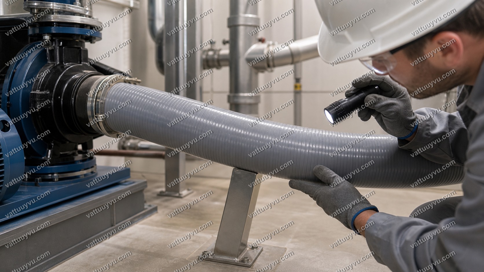 ống hút bị xẹp khi vận hành