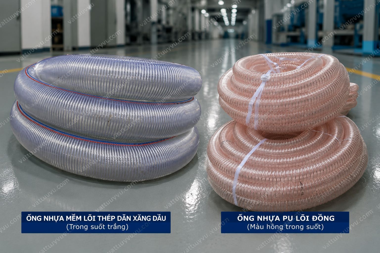 So sánh ống nhựa PVC và PU trong công nghiệp