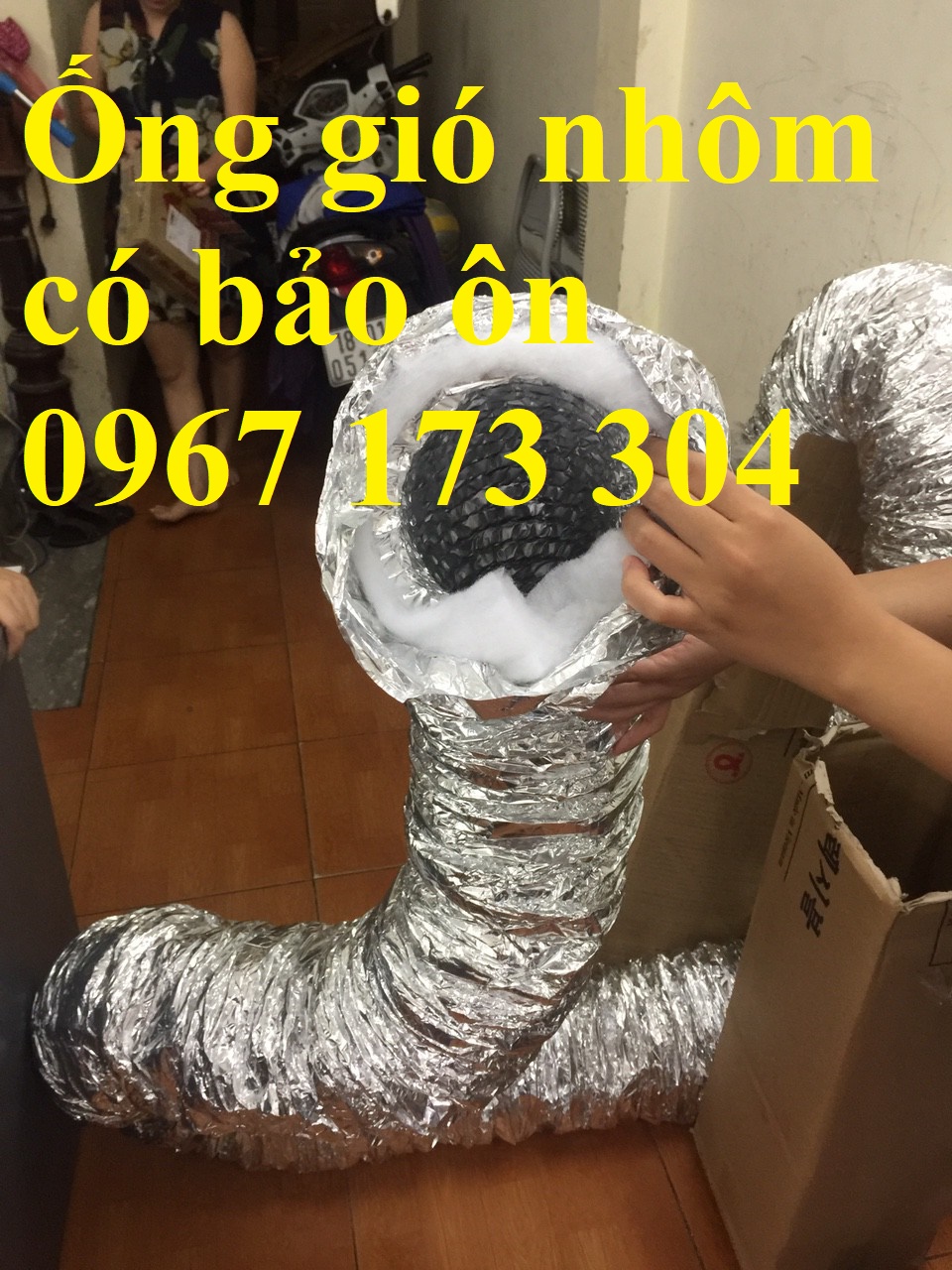 Ống gió mềm nhôm có bảo ôn D125 giao hàng toàn quốc
